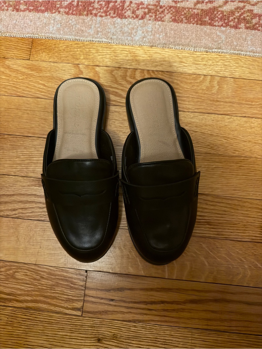 torrid Black Leather Slide-On Penny Loafers